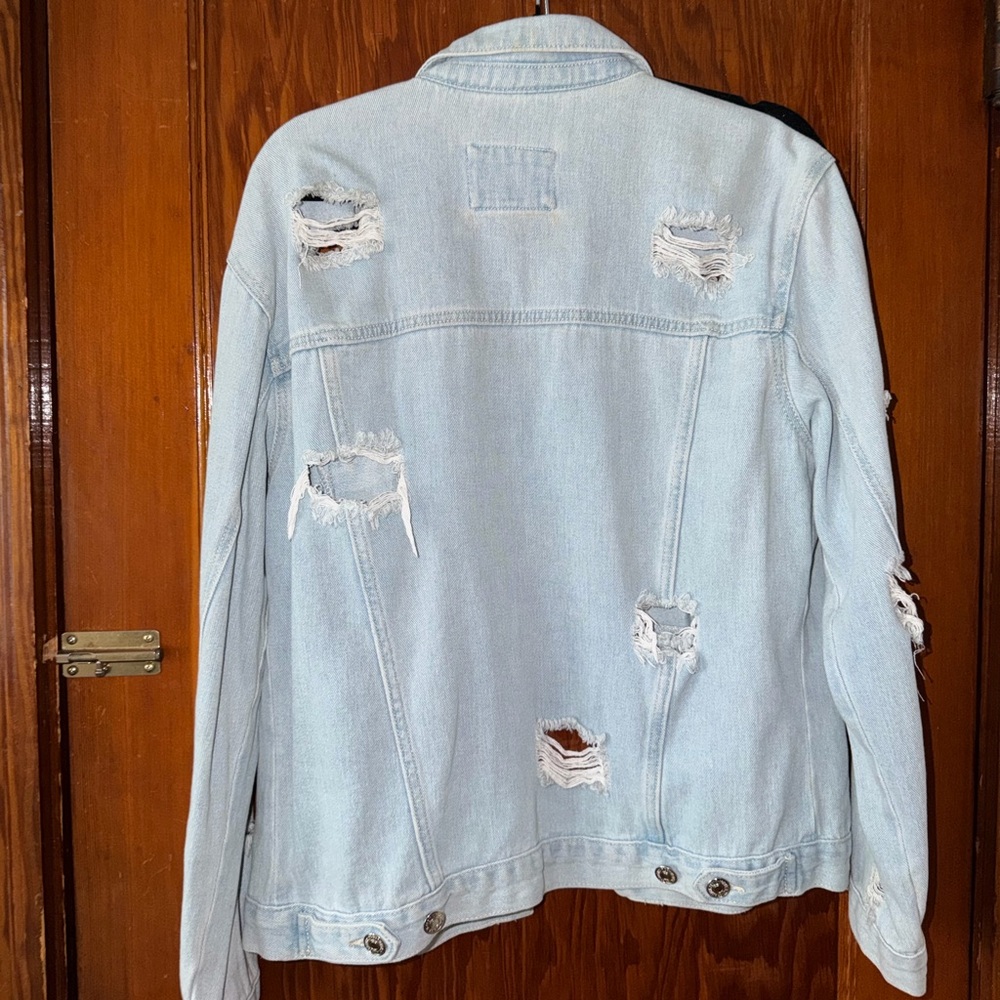 Distressed denim jacket - Picture 3 of 3